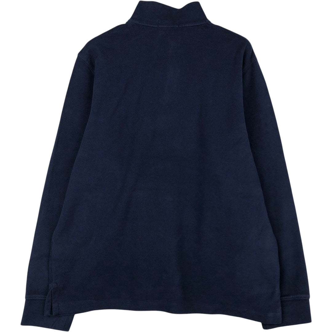 Ralph Lauren POLO RALPH LAUREN ESTATE RIB half-zip sweatshirt, sweatshirt, men's size L cotton navy blue type Vintage Second Hand