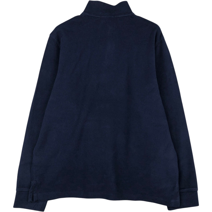 Ralph Lauren POLO RALPH LAUREN ESTATE RIB half-zip sweatshirt, sweatshirt, men's size L cotton navy blue type Vintage Second Hand