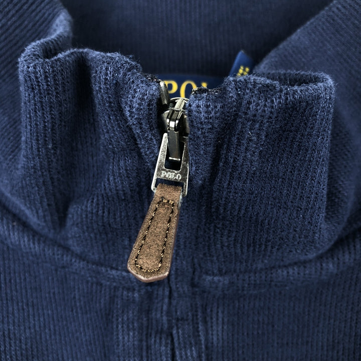 Ralph Lauren POLO RALPH LAUREN ESTATE RIB half-zip sweatshirt, sweatshirt, men's size L cotton navy blue type Vintage Second Hand