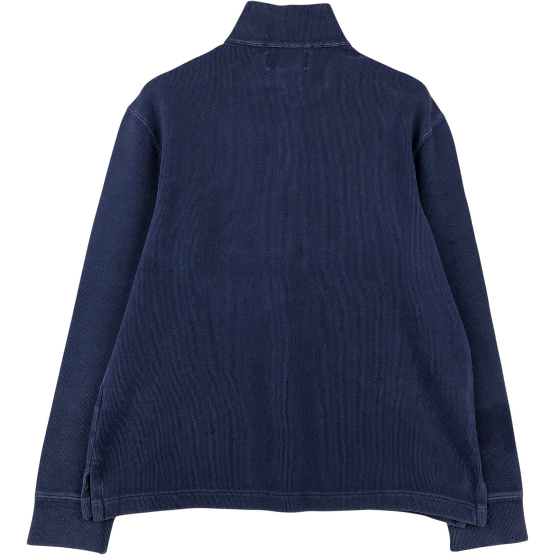 Ralph Lauren POLO by Ralph Lauren Half-Zip Sweatshirt, Men's S cotton navy blue type Vintage Second Hand