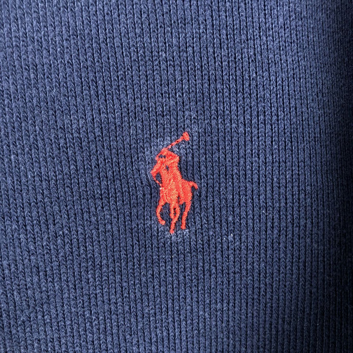 Ralph Lauren POLO by Ralph Lauren Half-Zip Sweatshirt, Men's S cotton navy blue type Vintage Second Hand