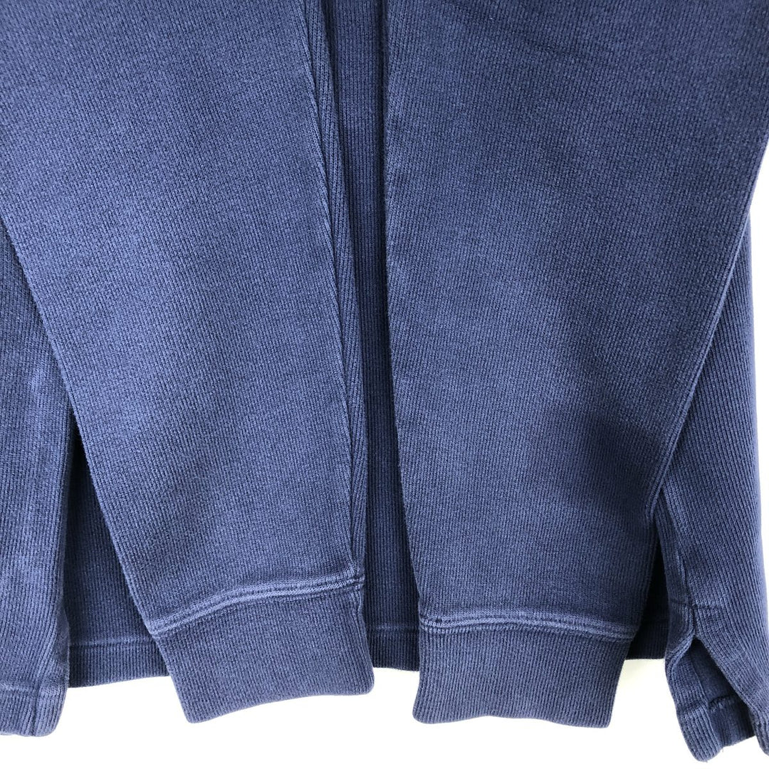 Ralph Lauren POLO by Ralph Lauren Half-Zip Sweatshirt, Men's S cotton navy blue type Vintage Second Hand
