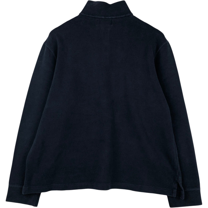 Ralph Lauren POLO by Ralph Lauren Half-Zip Sweatshirt, Men's XL cotton navy blue type Vintage Second Hand