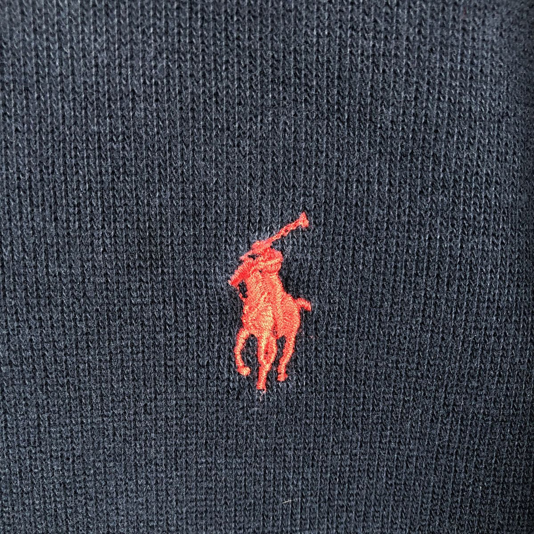 Ralph Lauren POLO by Ralph Lauren Half-Zip Sweatshirt, Men's XL cotton navy blue type Vintage Second Hand