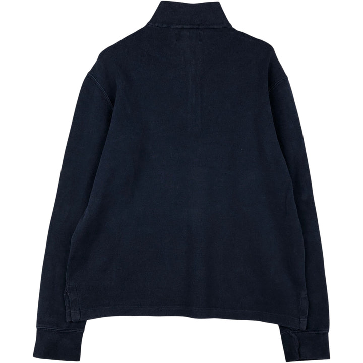 Ralph Lauren POLO by Ralph Lauren Half-Zip Sweatshirt, Men's M cotton navy blue type Vintage Second Hand