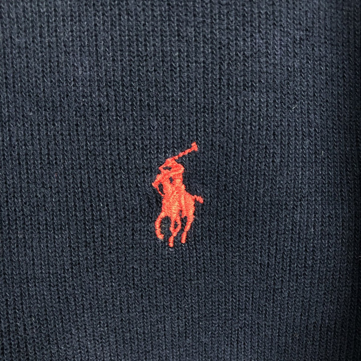Ralph Lauren POLO by Ralph Lauren Half-Zip Sweatshirt, Men's M cotton navy blue type Vintage Second Hand