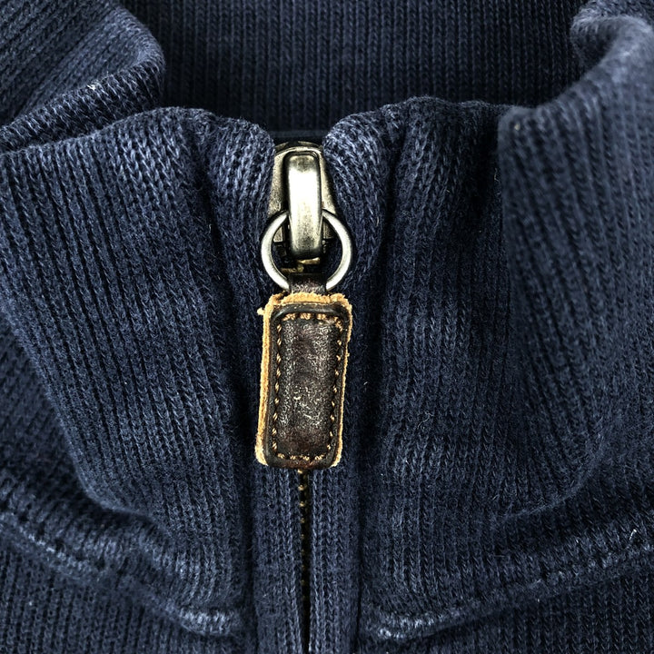 Ralph Lauren POLO by Ralph Lauren Half-Zip Sweatshirt, Men's M cotton navy blue type Vintage Second Hand