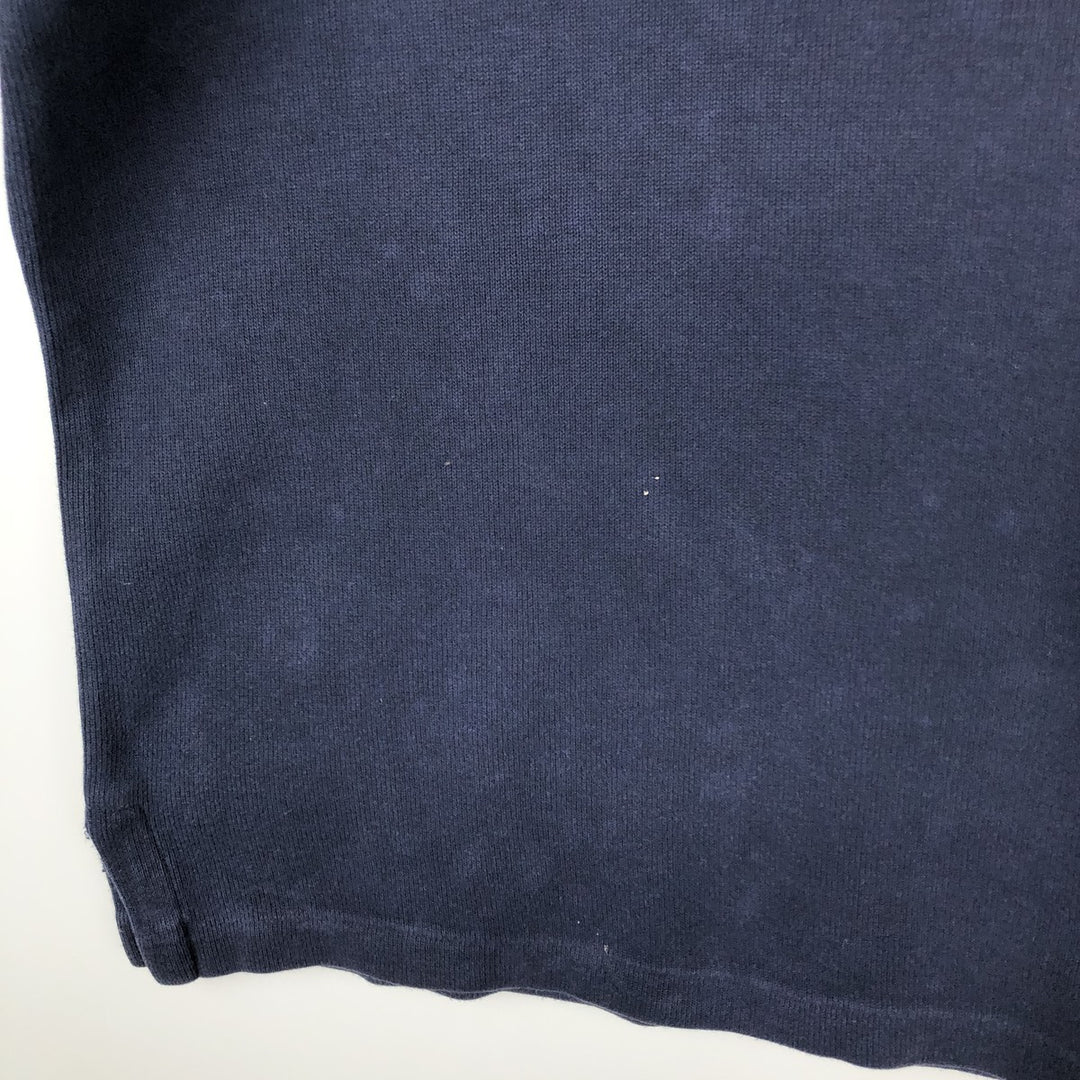 Ralph Lauren POLO by Ralph Lauren Half-Zip Sweatshirt, Men's M cotton navy blue type Vintage Second Hand