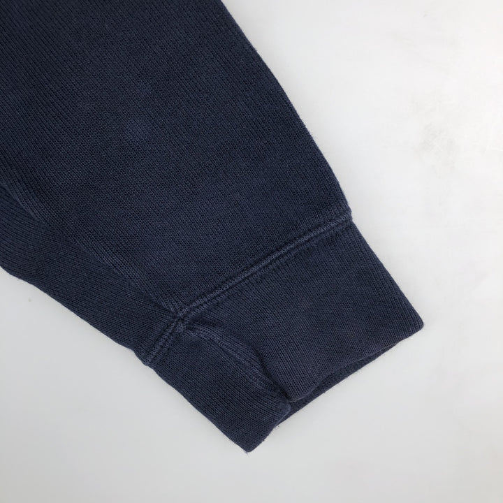 Ralph Lauren POLO by Ralph Lauren Half-Zip Sweatshirt, Men's M cotton navy blue type Vintage Second Hand