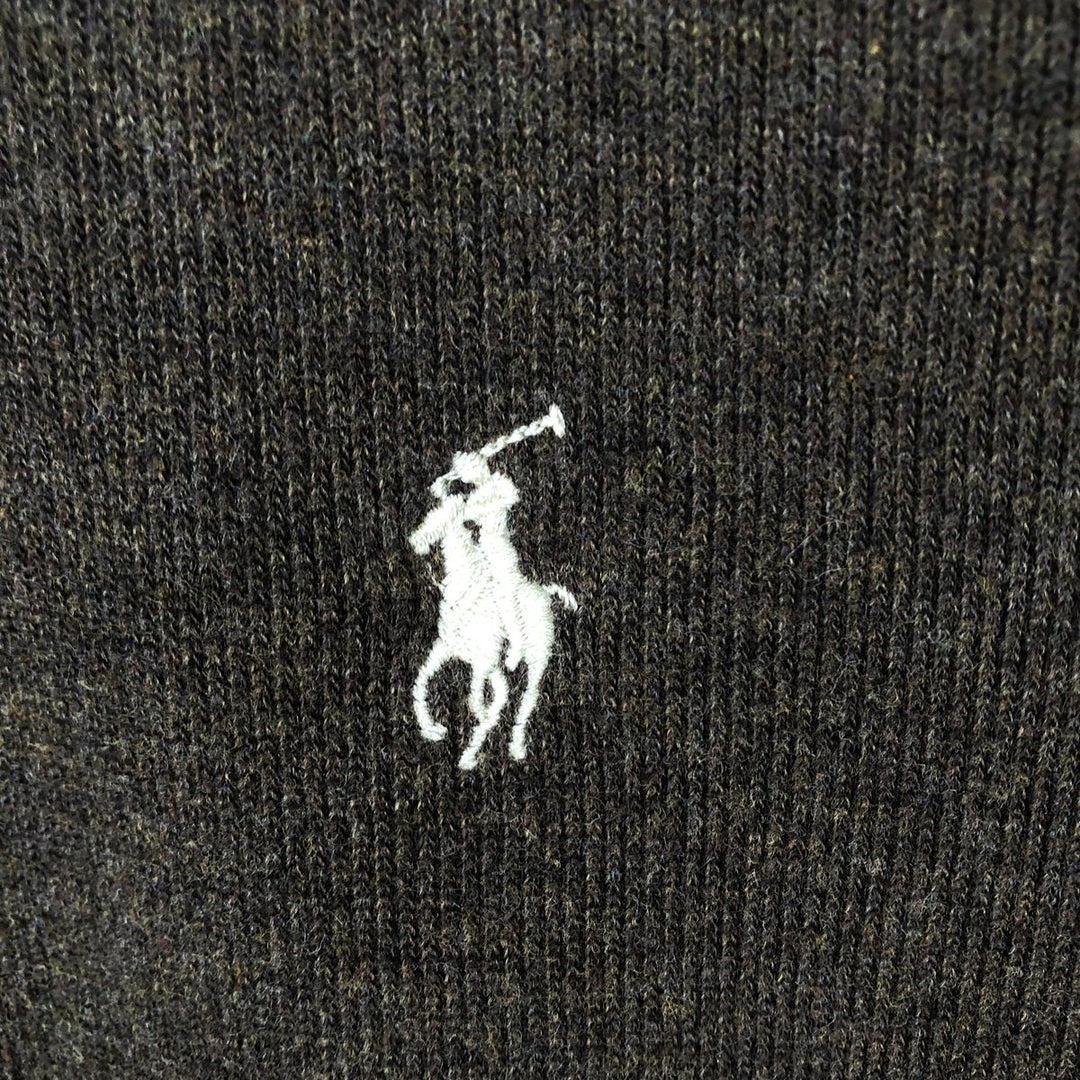 Ralph Lauren POLO by Ralph Lauren Half-Zip Sweatshirt, Men's XL cotton brown type Vintage Second Hand