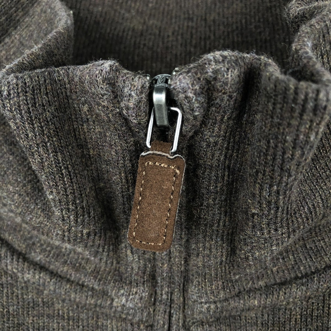 Ralph Lauren POLO by Ralph Lauren Half-Zip Sweatshirt, Men's XL cotton brown type Vintage Second Hand