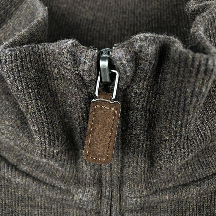 Ralph Lauren POLO by Ralph Lauren Half-Zip Sweatshirt, Men's XL cotton brown type Vintage Second Hand
