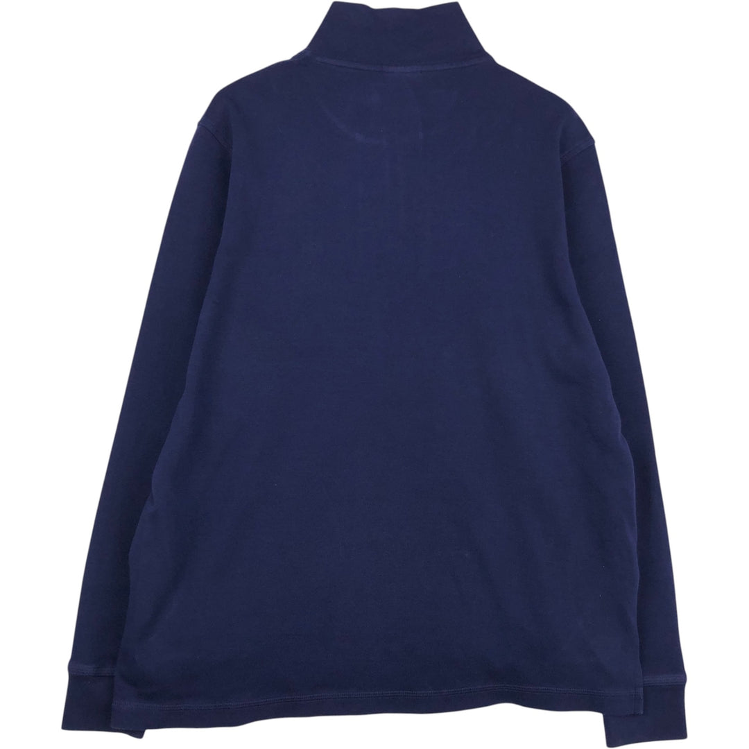 Lacoste (LACOSTE) France-designed half-zip sweatshirt, size 7 (equivalent to men's XXL). cotton navy blue type Vintage Second Hand