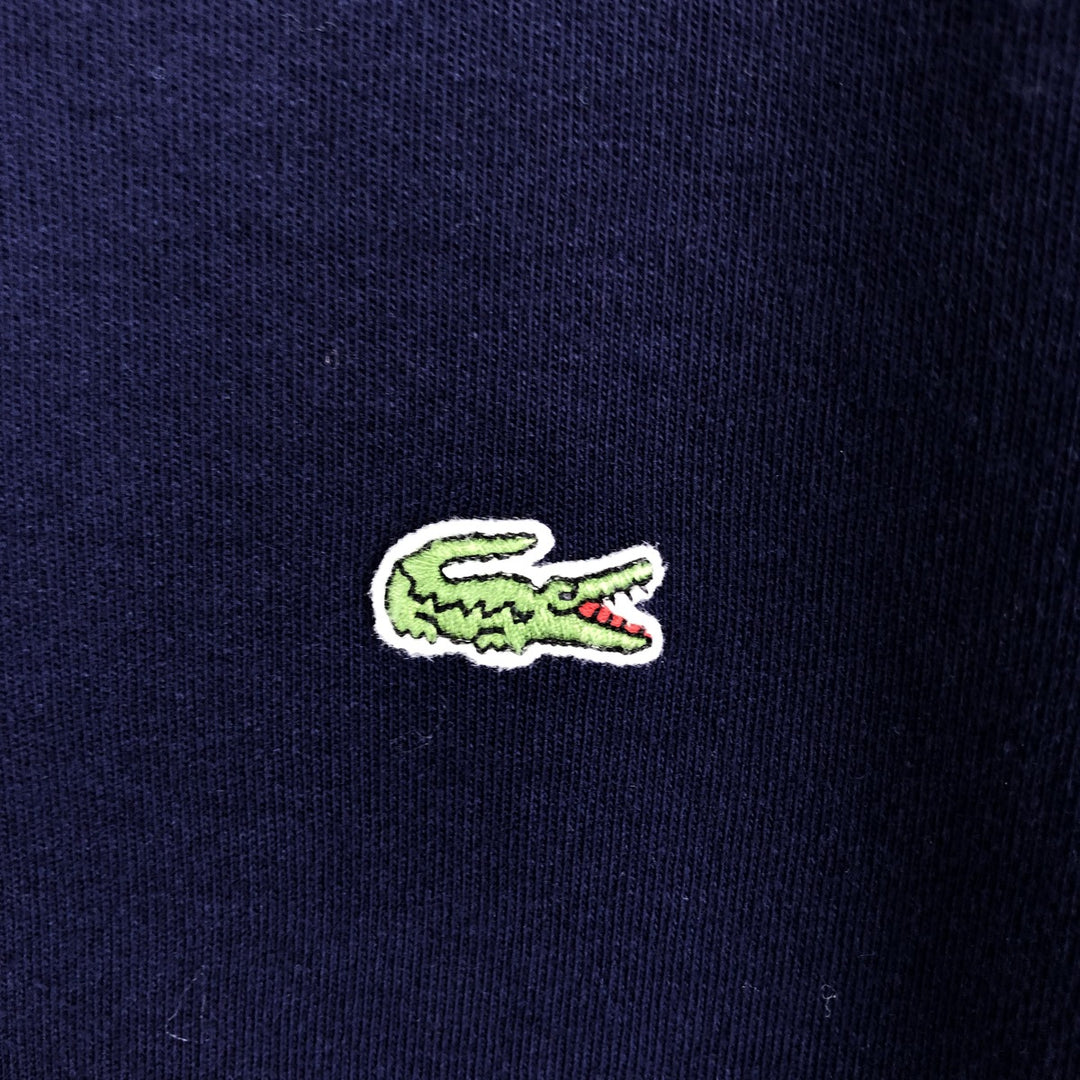 Lacoste (LACOSTE) France-designed half-zip sweatshirt, size 7 (equivalent to men's XXL). cotton navy blue type Vintage Second Hand