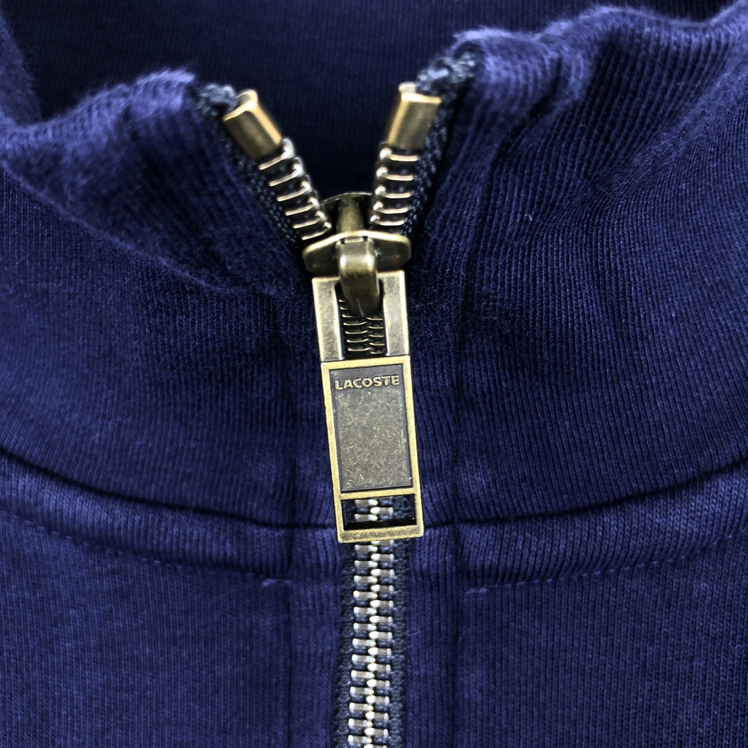 Lacoste (LACOSTE) France-designed half-zip sweatshirt, size 7 (equivalent to men's XXL). cotton navy blue type Vintage Second Hand