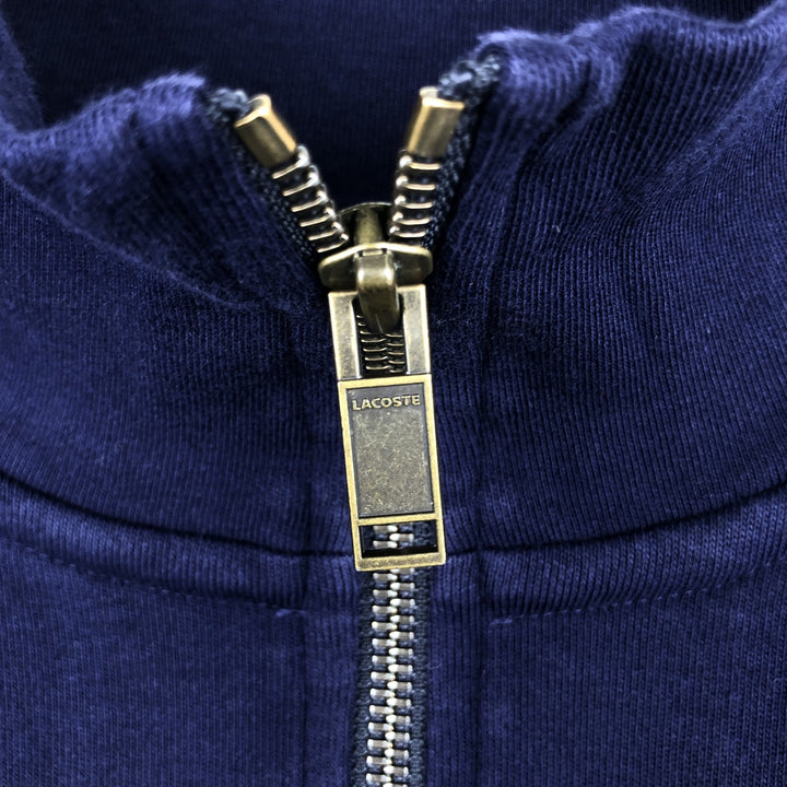 Lacoste (LACOSTE) France-designed half-zip sweatshirt, size 7 (equivalent to men's XXL). cotton navy blue type Vintage Second Hand