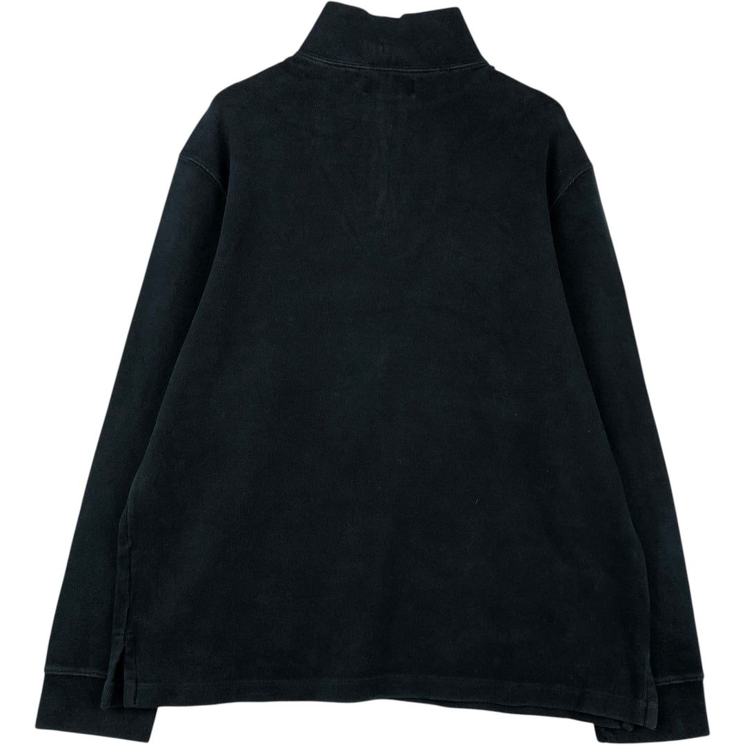 Ralph Lauren POLO by Ralph Lauren Half-Zip Sweatshirt, Men's XL cotton black type Vintage Second Hand