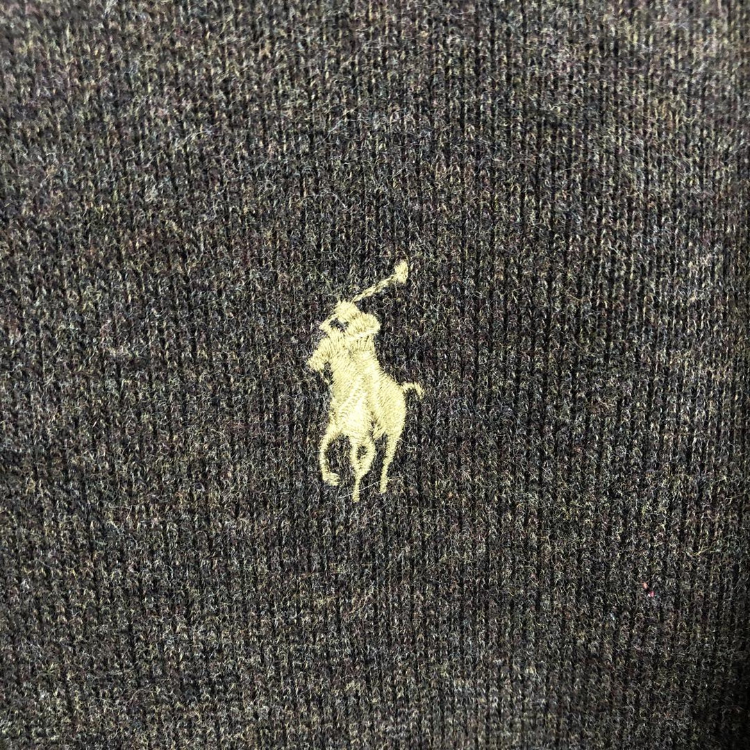 Ralph Lauren POLO by Ralph Lauren Half-Zip Sweatshirt, Men's Size L cotton brown type Vintage Second Hand