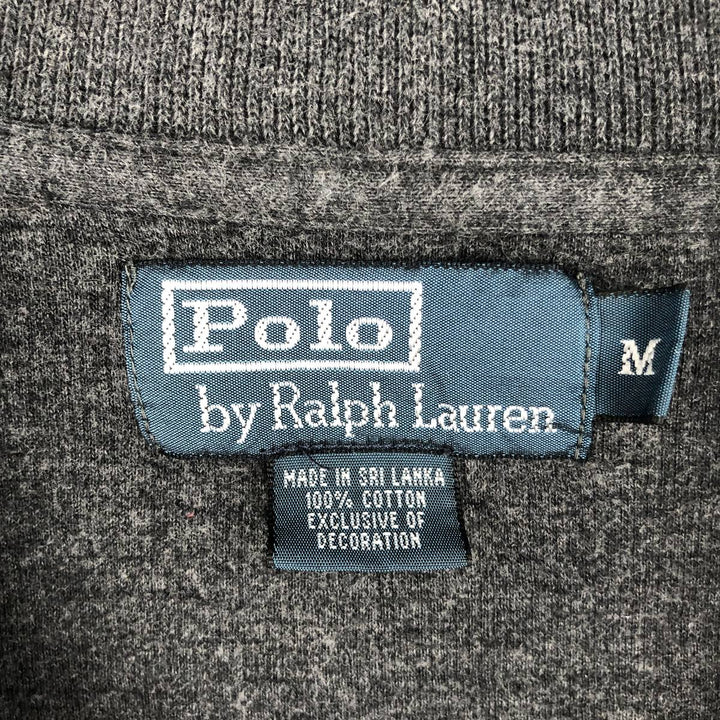 Ralph Lauren POLO by Ralph Lauren Half-Zip Sweatshirt, Men's M cotton gray type Vintage Second Hand