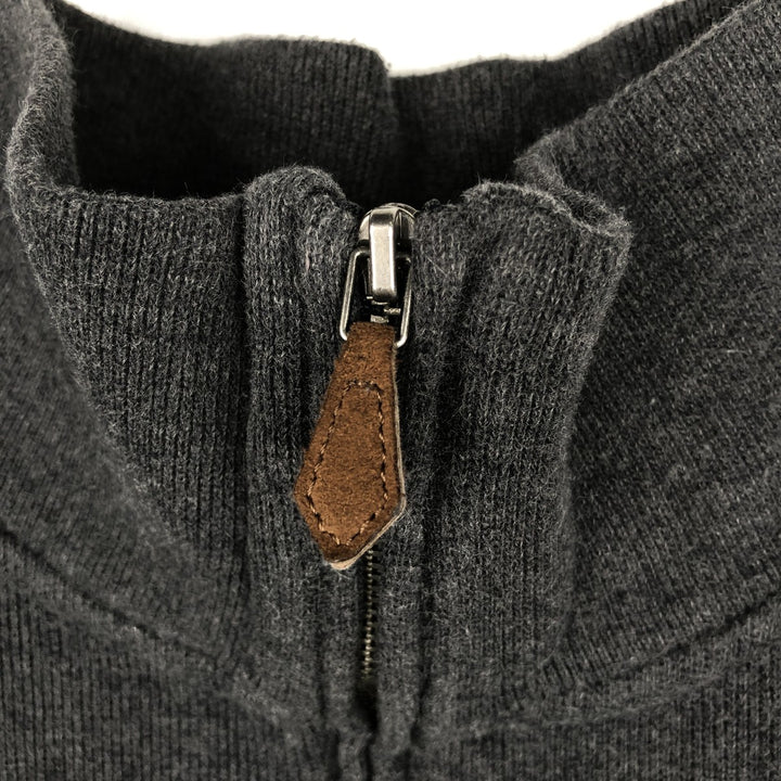 Ralph Lauren POLO by Ralph Lauren Half-Zip Sweatshirt, Men's M cotton gray type Vintage Second Hand