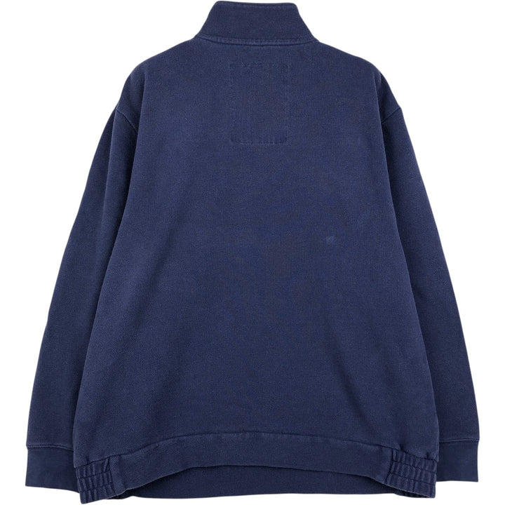 2000'S Orvis Half-Zip Sweatshirt (Men's Size L) cotton navy blue type Vintage Second Hand