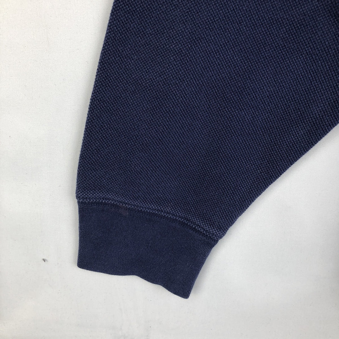 2000'S Orvis Half-Zip Sweatshirt (Men's Size L) cotton navy blue type Vintage Second Hand