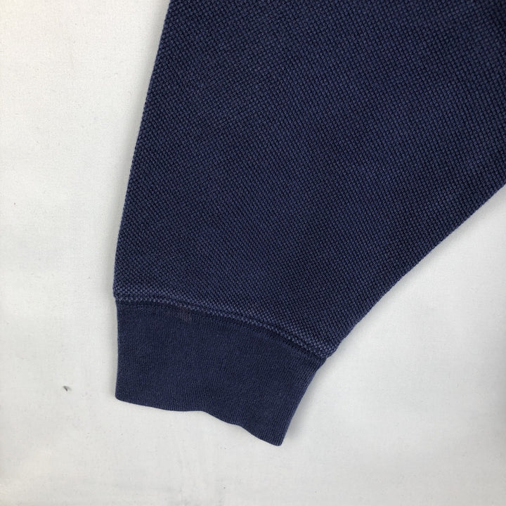 2000'S Orvis Half-Zip Sweatshirt (Men's Size L) cotton navy blue type Vintage Second Hand
