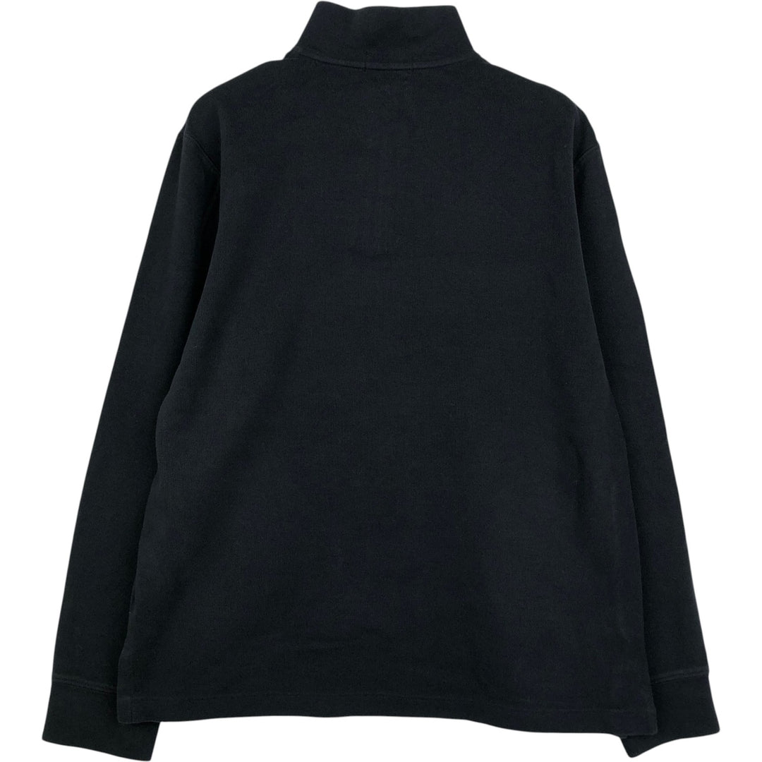 Ralph Lauren POLO RALPH LAUREN ESTATE RIB Rib Knit Half-Zip Sweatshirt (Men's Size M) cotton black type Vintage Second Hand
