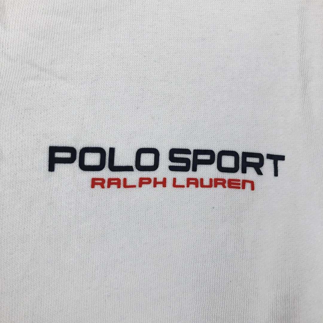 Ralph Lauren POLO SPORT Half-Zip Sweatshirt, Men's XL polyester white type Vintage Second Hand