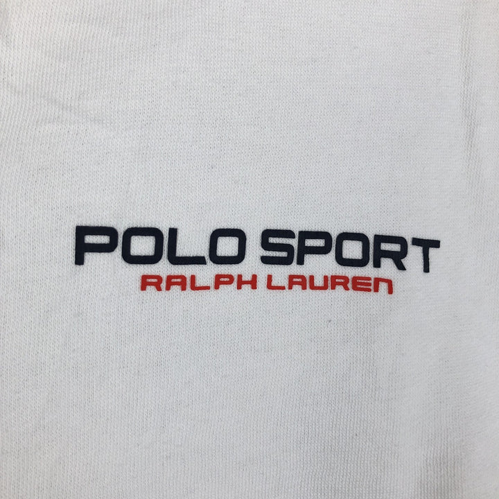 Ralph Lauren POLO SPORT Half-Zip Sweatshirt, Men's XL polyester white type Vintage Second Hand