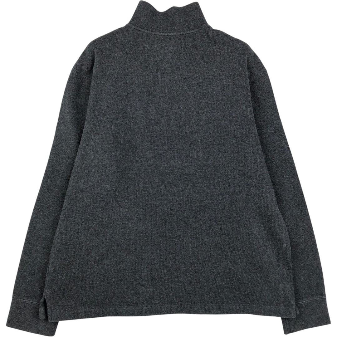 Ralph Lauren POLO by Ralph Lauren Half-Zip Sweatshirt, Men's Size L cotton gray type Vintage Second Hand