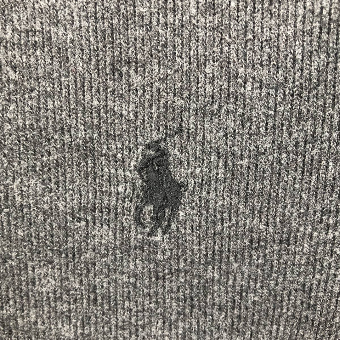 Ralph Lauren POLO by Ralph Lauren Half-Zip Sweatshirt, Men's Size L cotton gray type Vintage Second Hand