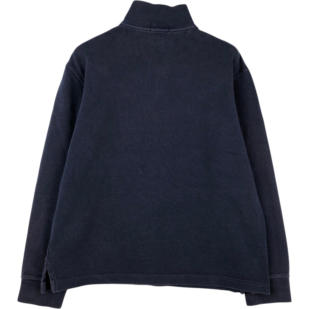 Ralph Lauren POLO RALPH LAUREN Half-zip sweatshirt, men's M size cotton navy blue type Vintage Second Hand