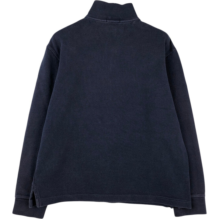 Ralph Lauren POLO RALPH LAUREN Half-zip sweatshirt, men's M size cotton navy blue type Vintage Second Hand