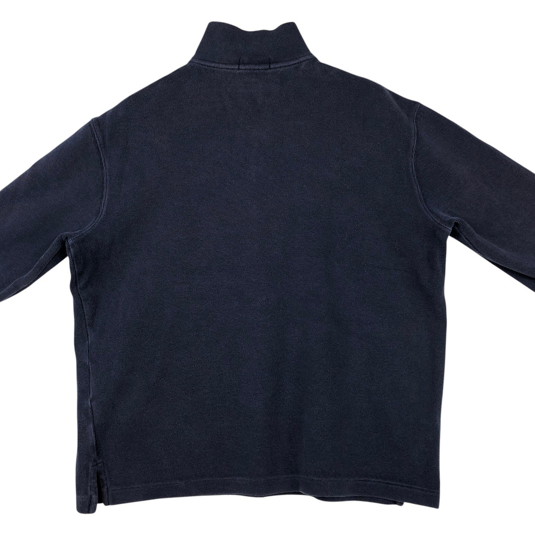 Ralph Lauren POLO RALPH LAUREN Half-zip sweatshirt, men's M size cotton navy blue type Vintage Second Hand