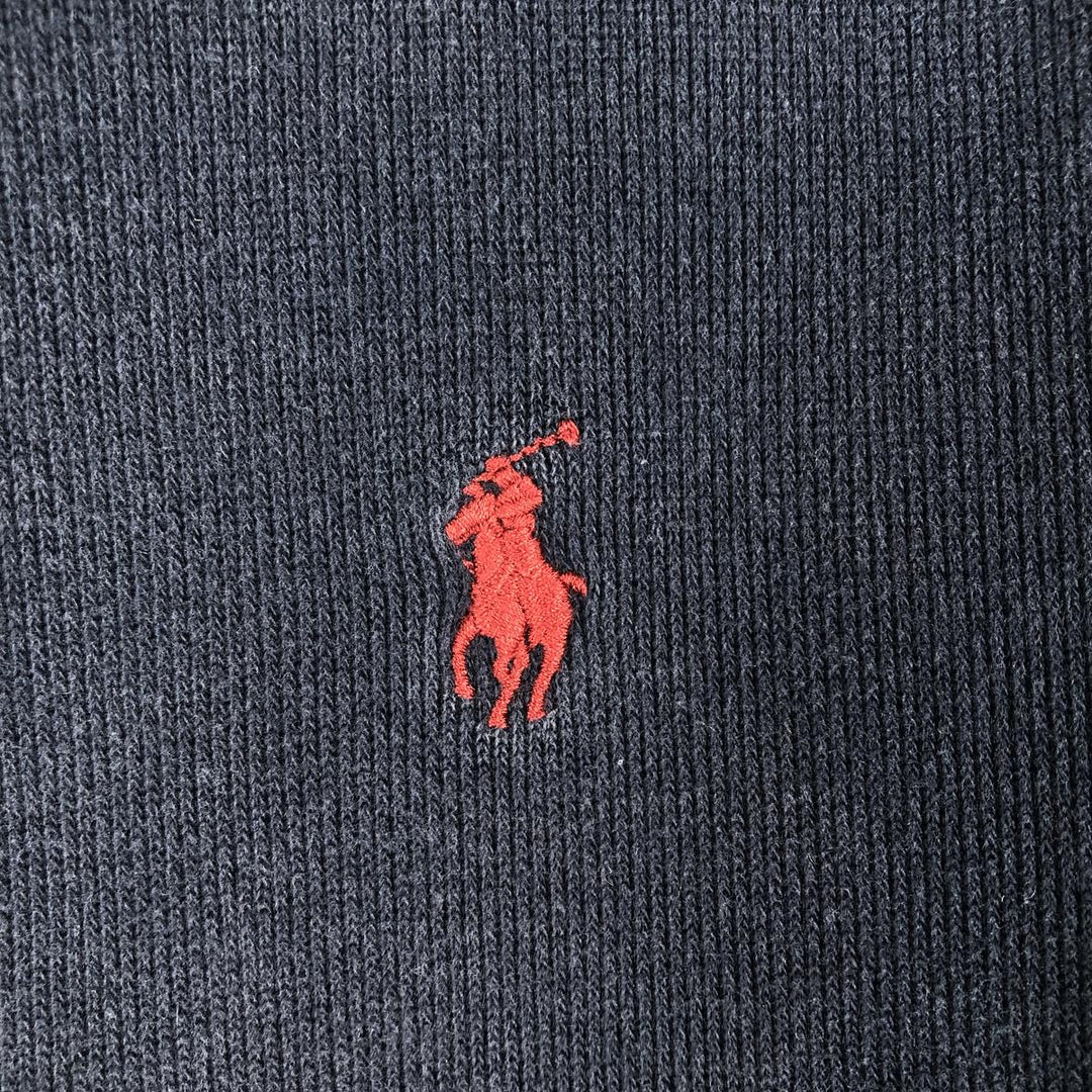 Ralph Lauren POLO RALPH LAUREN Half-zip sweatshirt, men's M size cotton navy blue type Vintage Second Hand