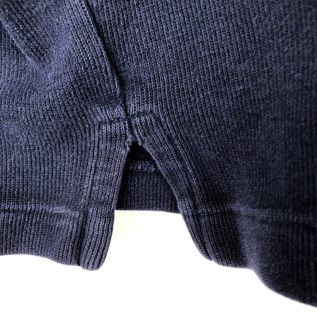 Ralph Lauren POLO RALPH LAUREN Half-zip sweatshirt, men's M size cotton navy blue type Vintage Second Hand