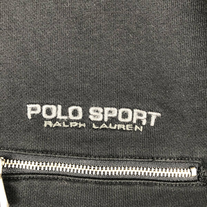 90'S Ralph Lauren POLO SPORT Half-Zip Sweatshirt, Men's Size L (approx.), Vintage cotton black type Vintage Second Hand