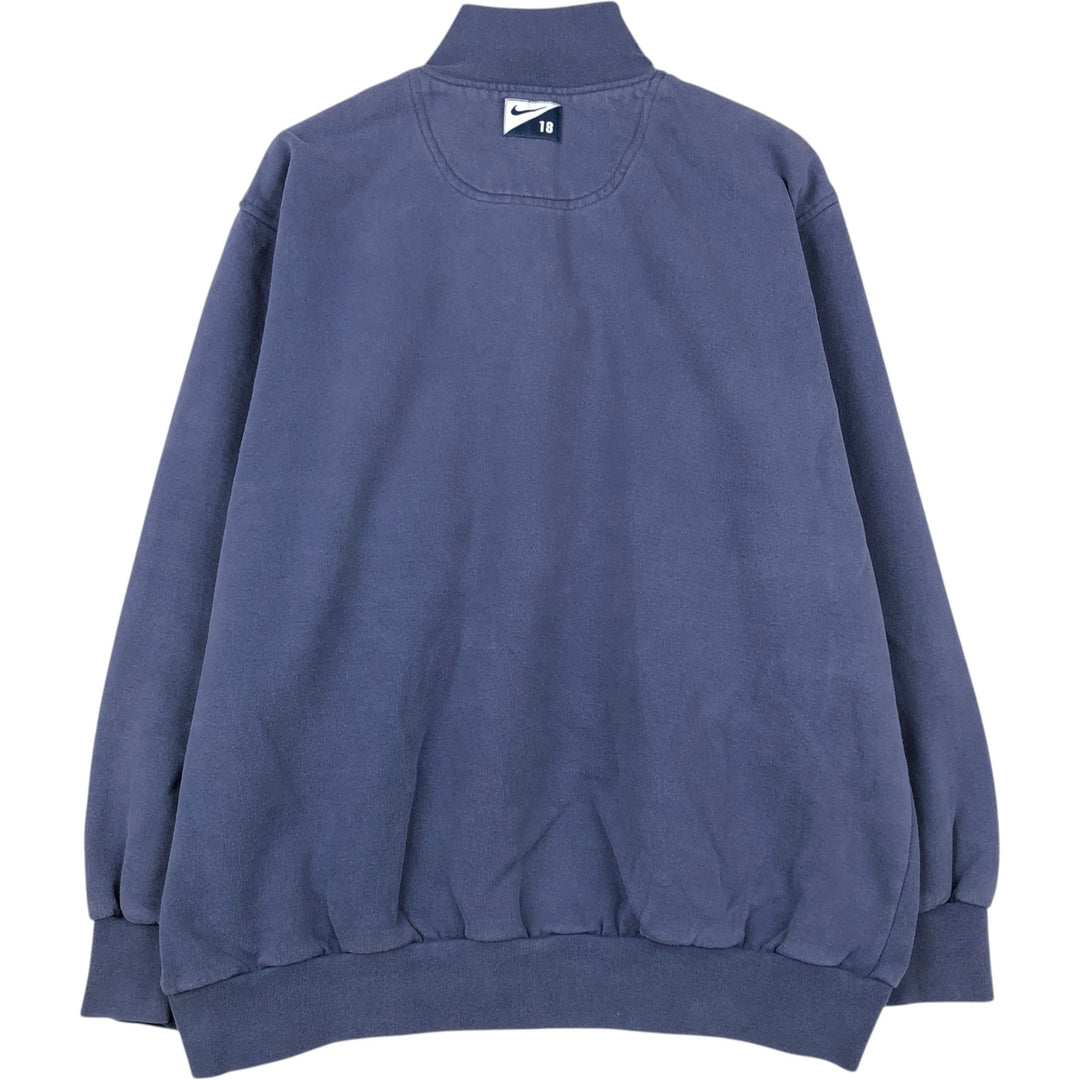 Nike Golf Two-Tone Half-Zip Sweatshirt (Men's Size XL) cotton navy blue type Vintage Second Hand