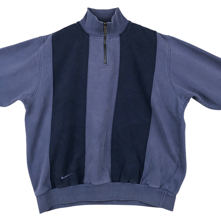 Nike Golf Two-Tone Half-Zip Sweatshirt (Men's Size XL) cotton navy blue type Vintage Second Hand