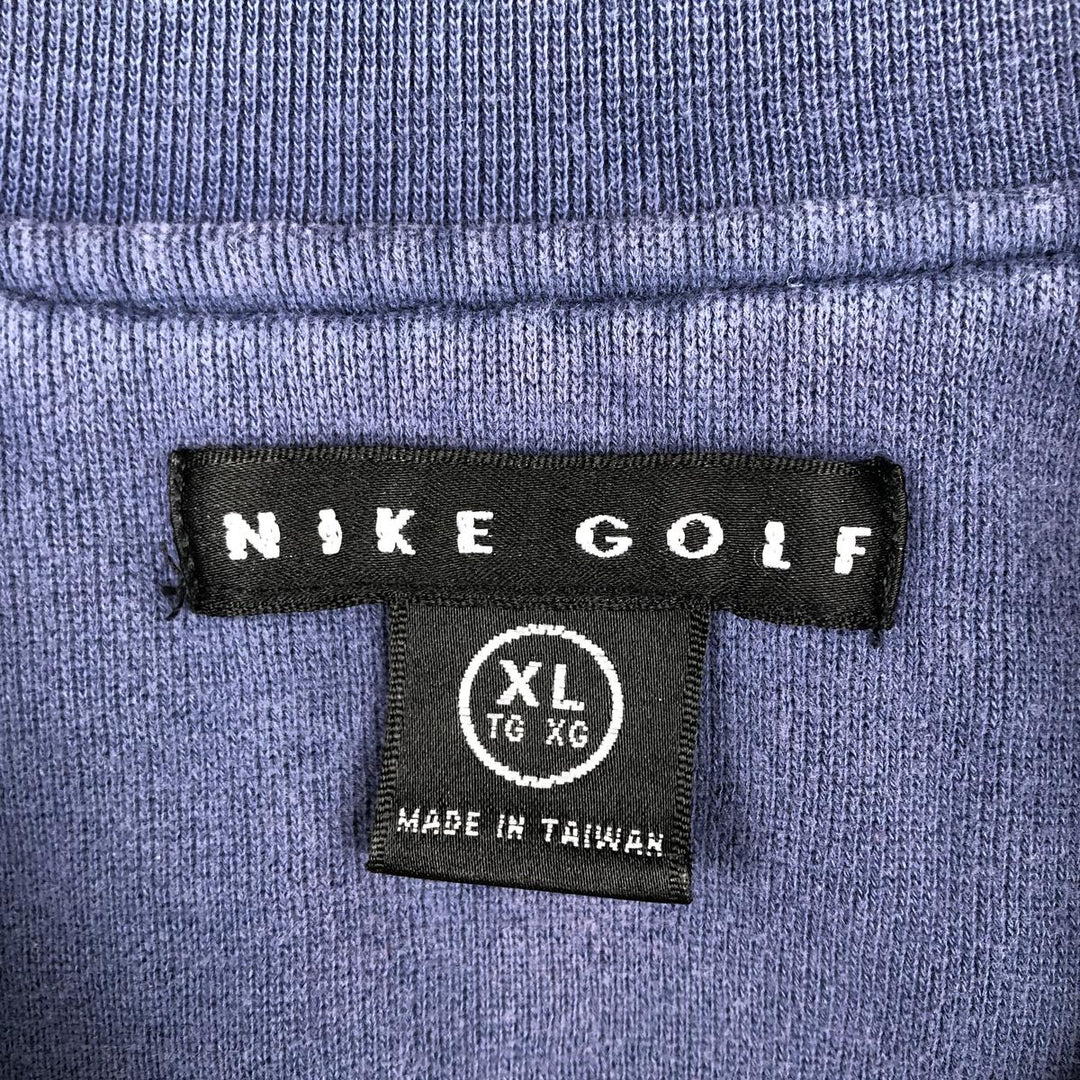 Nike Golf Two-Tone Half-Zip Sweatshirt (Men's Size XL) cotton navy blue type Vintage Second Hand