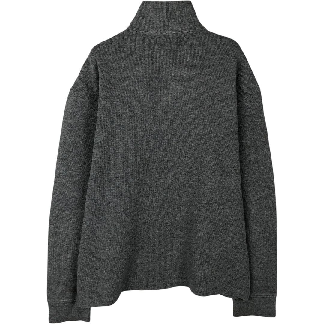 Ralph Lauren POLO by Ralph Lauren Half-Zip Sweatshirt, Men's M cotton gray type Vintage Second Hand