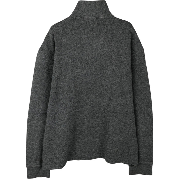 Ralph Lauren POLO by Ralph Lauren Half-Zip Sweatshirt, Men's M cotton gray type Vintage Second Hand