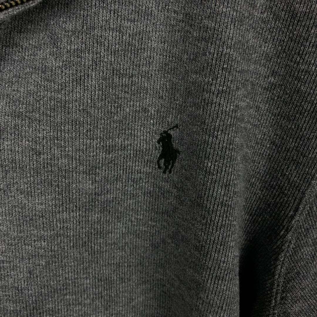 Ralph Lauren POLO by Ralph Lauren Half-Zip Sweatshirt, Men's M cotton gray type Vintage Second Hand