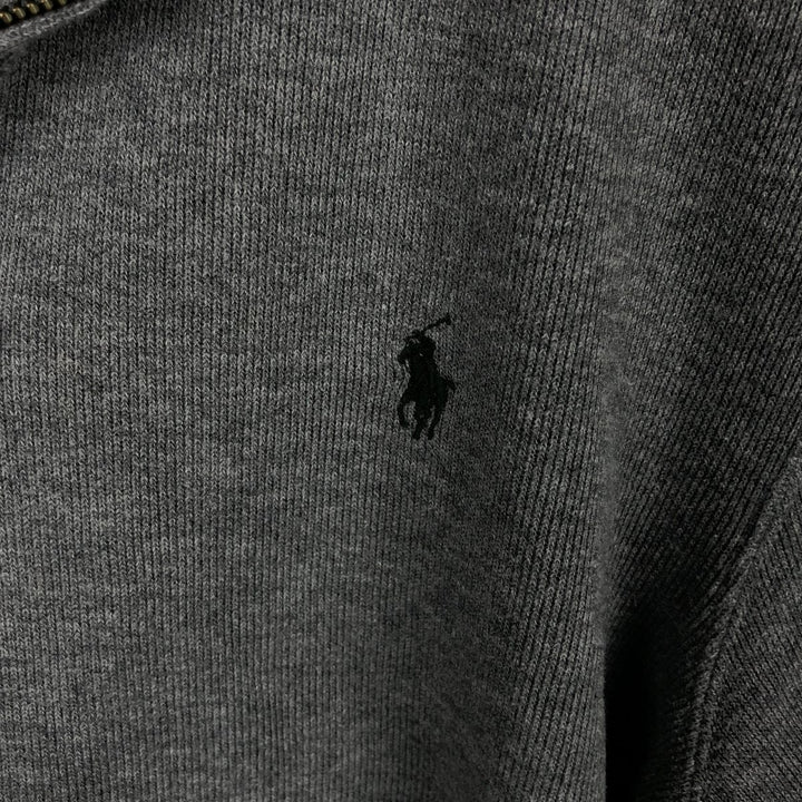 Ralph Lauren POLO by Ralph Lauren Half-Zip Sweatshirt, Men's M cotton gray type Vintage Second Hand