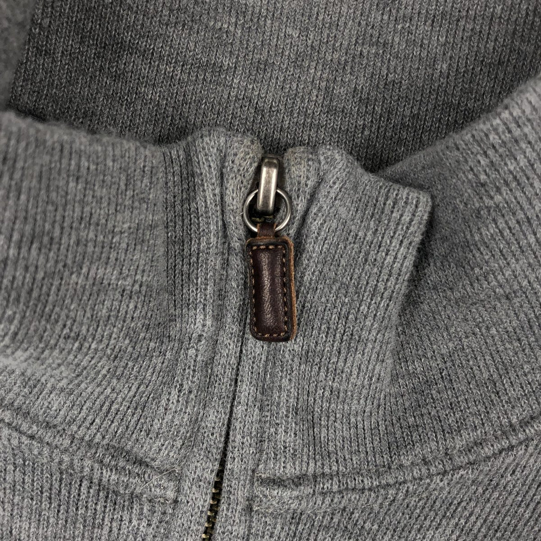 Ralph Lauren POLO by Ralph Lauren Half-Zip Sweatshirt, Men's M cotton gray type Vintage Second Hand