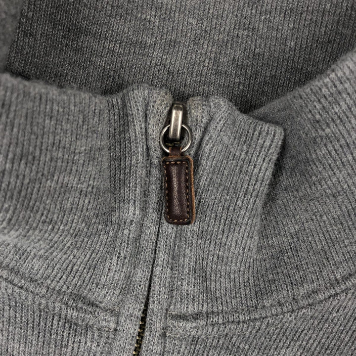 Ralph Lauren POLO by Ralph Lauren Half-Zip Sweatshirt, Men's M cotton gray type Vintage Second Hand