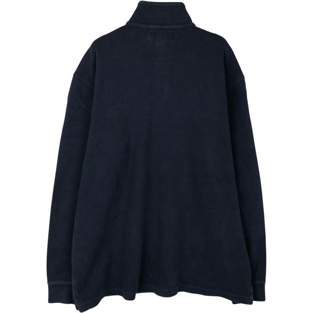 Ralph Lauren POLO by Ralph Lauren Half-Zip Sweatshirt, Men's Size L cotton navy blue type Vintage Second Hand