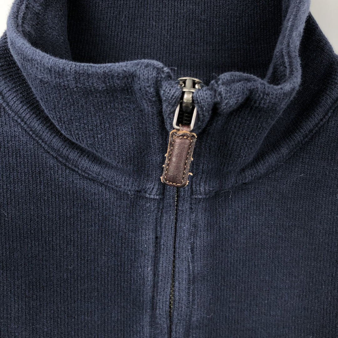 Ralph Lauren POLO by Ralph Lauren Half-Zip Sweatshirt, Men's Size L cotton navy blue type Vintage Second Hand