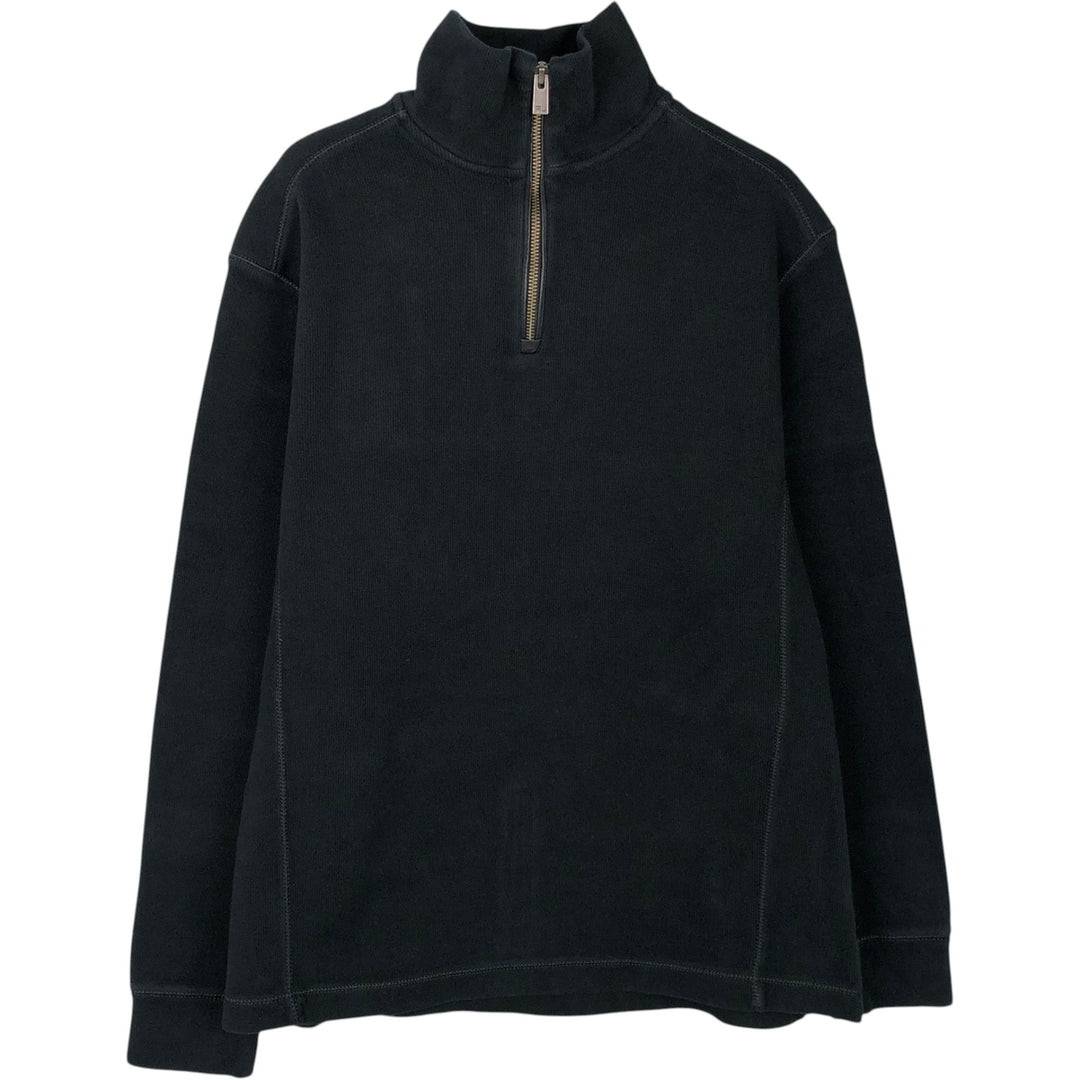 Ralph Lauren POLO by Ralph Lauren Half-Zip Sweatshirt, Men's M cotton black type Vintage Second Hand